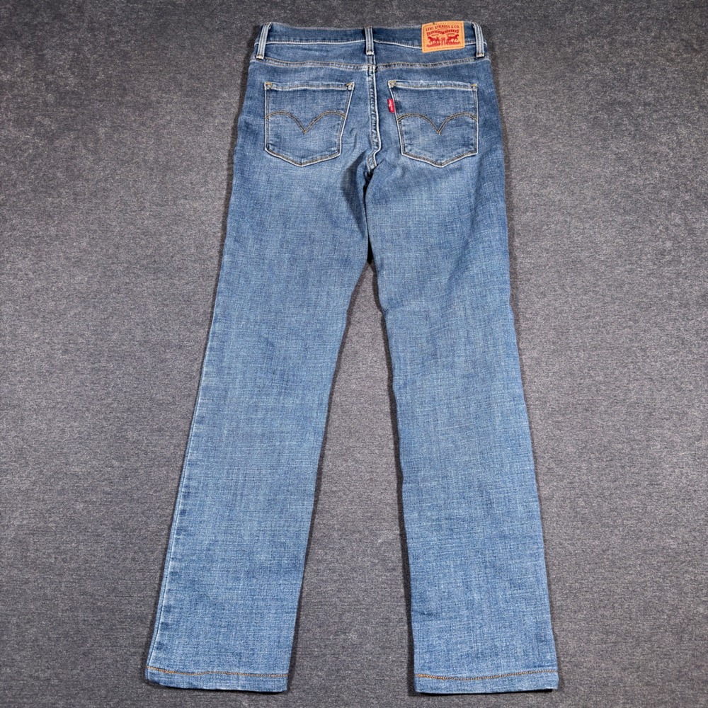 Levi's 312 Shaping Slim Jeans Women 26 Blue Denim Mid Rise Stretch Casual Mom - Picture 3 of 9